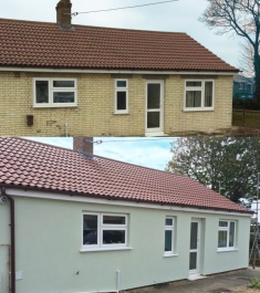 External Wall Insualtion Bungalow, Before and After
